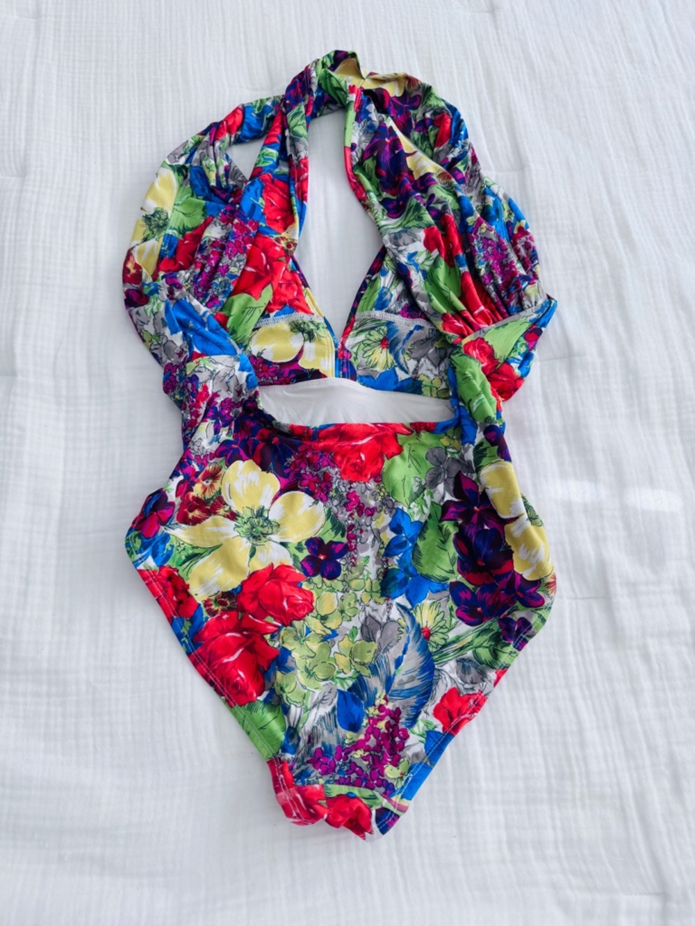 Anthropologie Allihop Floral Plunge One-Piece Swimsuit - Multicolor - Picture 3 of 6